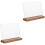 2Pcs Transparent Price Showing Stand Sign Rack for Multipurpose Use 3