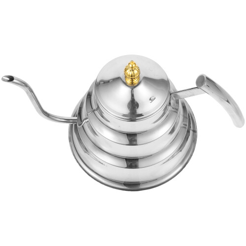 3Pcs Silver Stainless Steel Tea Kettle with Filter Handle for Home Use 1