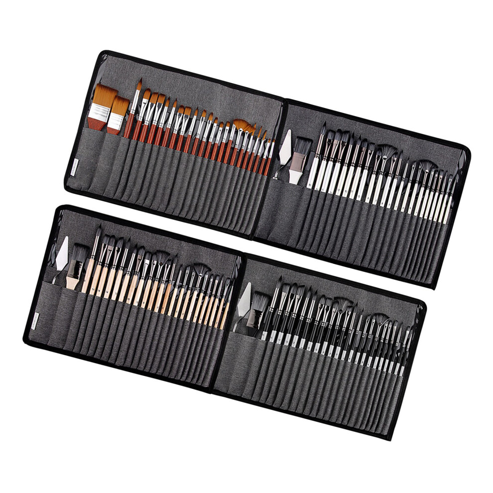 Paint Brush Set Oil Watercolor Artist Acrylic Wooden Stick Painting Brush Set 6931389592616