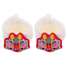 4Paires Mini Chaussures En Peluche Pour Décoration Multicolores