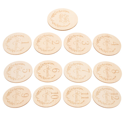 39Pièces Cartes Bois Décoration Bébé