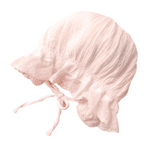 1Pièces Casquette Bébé Fille Rose, Coton Léger Et Dentelle Été