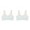 2Pièces Brassière Fil Coton Respirante Pour 7