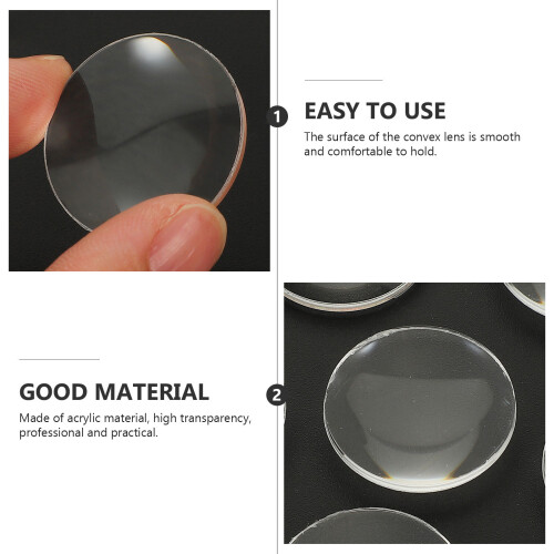 240Pièces Lentilles Convexes Transparentes En Pour Physique 2