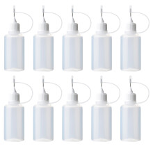 30Pièces Flacons Plastique Transparent Avec Embout Aiguille Pour Colle