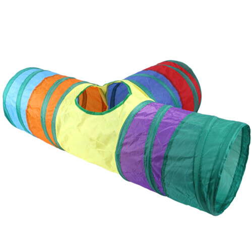 2Pièces Tunnel Pliable Multi Couleurs Pour Animaux