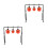 2Ensembles Cibles Métal Automatiques Réinitialisables Multi Couleurs 9