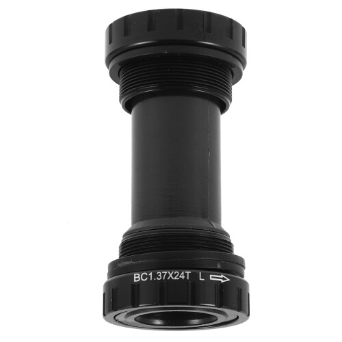 2Pcs Threaded Aluminum Alloy Bike Bottom Bracket Replacement Black 2