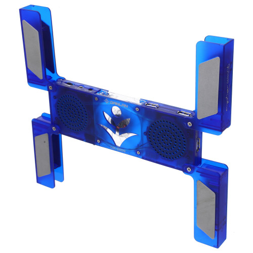 4Pièces Support Refroidissant Laptop Portable LED En ABS Pliable 2