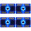 4Pièces Support Refroidissant Laptop Portable LED En ABS Pliable 6