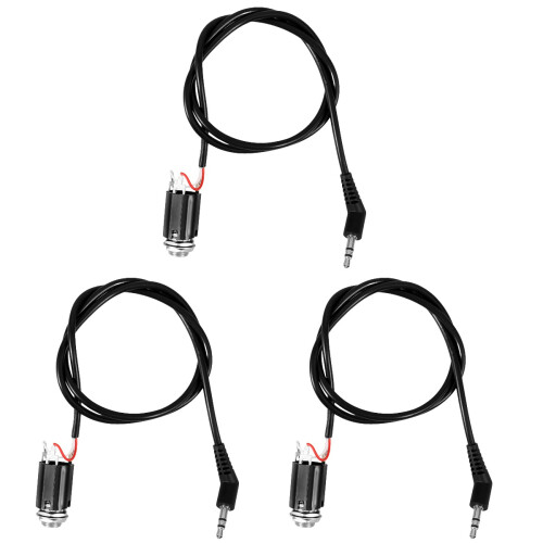 3Sets Black Guitar Pickup Accessory Cable Stable Instrument Connector 2