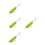 4Pièces Ustensiles Anti-Tremblements Adaptés Silicone Vert Olive 4