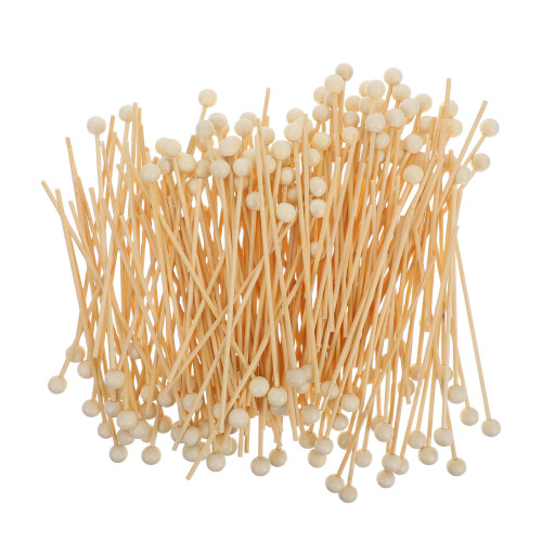800Pcs Wooden Ball End Sticks White Candy Swizzle Sticks for Drinks 1