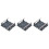 3Pièces Barrières Miniatures DIY Rail Train Accessoire ABS Gris 7