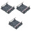 3Pièces Barrières Miniatures DIY Rail Train Accessoire ABS Gris 6