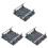 3Pièces Barrières Miniatures DIY Rail Train Accessoire ABS Gris 5