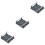 3Pièces Barrières Miniatures DIY Rail Train Accessoire ABS Gris 8