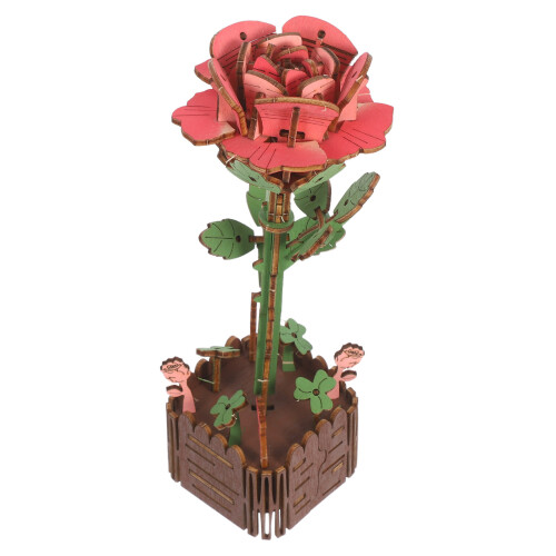 2Pièces Kit Fleurs En Bois 3D Puzzle DIY Bouquet Unique