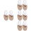 4Pièces Coton Beige Antidérapantes Pour Et 4