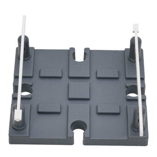 3Pièces Barrières Miniatures DIY Rail Train Accessoire ABS Gris 1