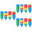 150Pcs Mini Funnels Multi-Color Plastic Lab and Oil Transfer 5