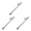 3Pièces Accessoires Gonfleur Métal Argent Pour Auto Facile 4