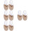 4Pièces Coton Beige Antidérapantes Pour Et 5