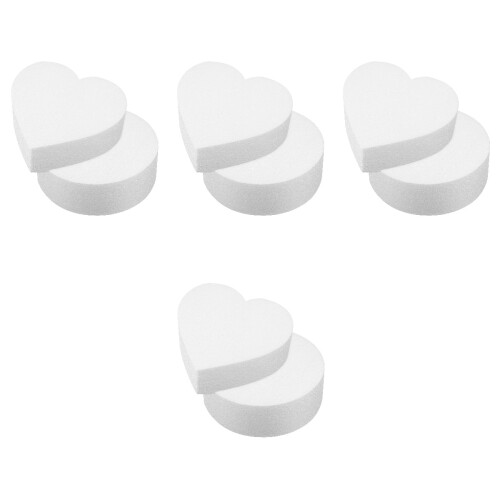 8Pièces Cake Dummies Mousse Rond Cœur Pour Décor 2