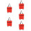 5Pcs Red Shopping Bag with Wheels Foldable Trolley Laundry Bag 7
