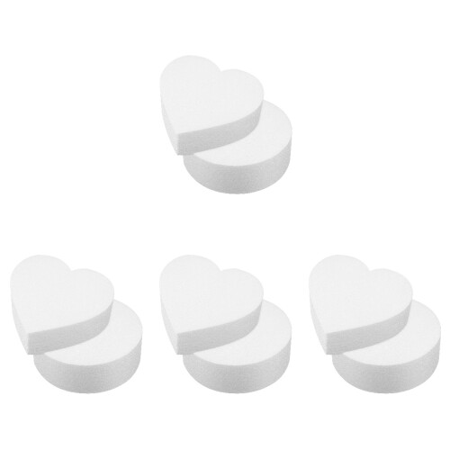 8Pièces Cake Dummies Mousse Rond Cœur Pour Décor 1