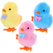 6Pcs Wind Up Chicken Toys Assorted Colors Plastic Toy Chicks for Kids