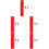 5Sets Lightweight Red Braille and Stylus Plastic Writing Board 6