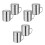 6Pcs Silver Stainless Steel Dredge Shaker Set for Kitchen Use 6