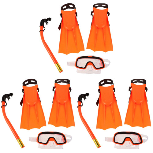 3Sets Kinder Snorkelset Lichtgewicht Snorkeluitrusting Zwemmen 2