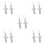 10Pcs Silver Titanium Cross Urn Pendants Secure Ashes Holder Necklace 8