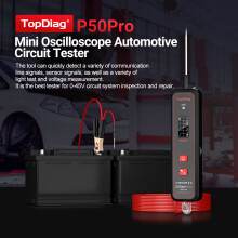 P50pro Automotive Circuit Tester, Mini Oscilloscope, 0-45V, LED Light, Black
