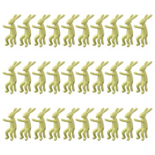 Support de plante de lapin pour le jardinage-jaune fluo