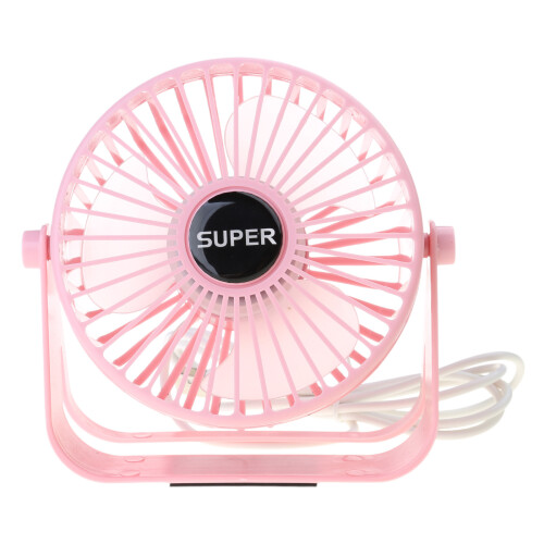 Ventilateur de bureau USB suspendu, 3 vitesses réglables,-Rose