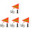 4Ensembles Drapeaux PVC Visibilité Pour 2