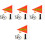 4Ensembles Drapeaux PVC Visibilité Pour 3