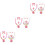 6Ensembles Accessoires Enfant Fleurs Colorées Plastique Bijoux 5
