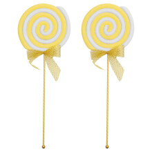 16Pièces Sucettes Jaunes Simulées Décoration Photo