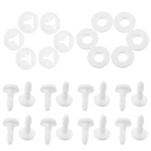250Ensembles Joints Plastique Blancs Pour Fabrication De Poupées DIY
