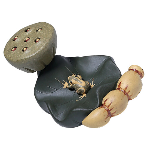 2Pièces Porte-Couvercle De En Argile Pourpre Décor Multi 2