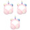 3Pièces Oreillettes Roses Hiver Bandeau Mode 5