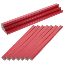 60Pièces Crayons Bois Rouge Octogonaux Pour Marquage Et Esquisse