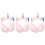 3Pièces Oreillettes Roses Hiver Bandeau Mode 6