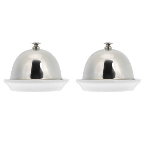 2Pièces Plat À Condiments Céramique Couvercle 1