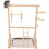 1Ensemble Support Perroquet Bois Clair Table Échelle 9