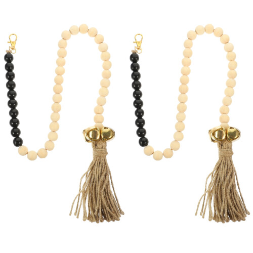 2Pièces Porte Décorative Noir Avec Perles 1